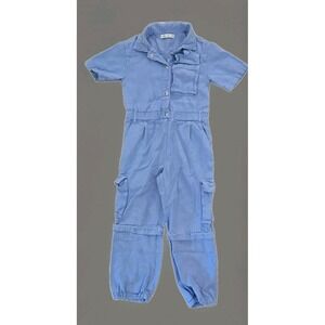 Zara Kids‎ Purple Utility Jumpsuit with Cargo Pockets and Elastic Cuffs Size9